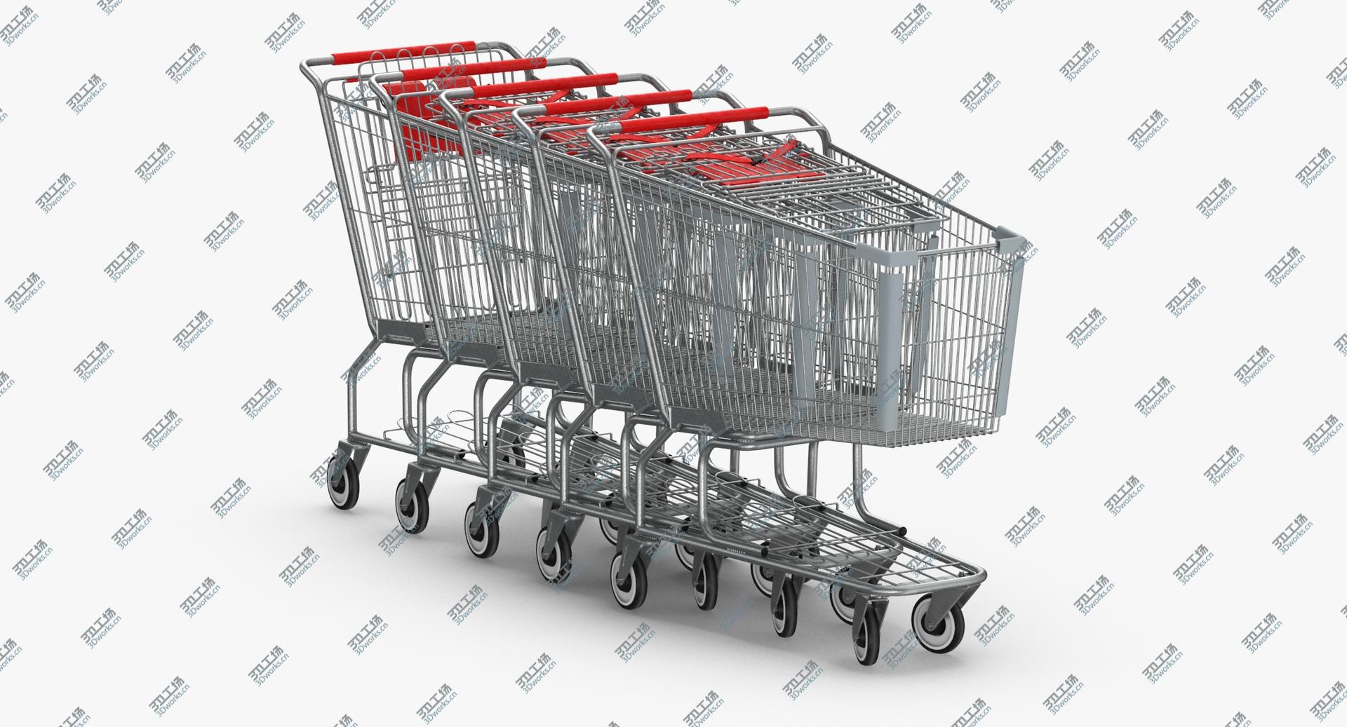 images/goods_img/2021040162/Metal Shopping Carts 01 Red Row of 05 3D model/2.jpg